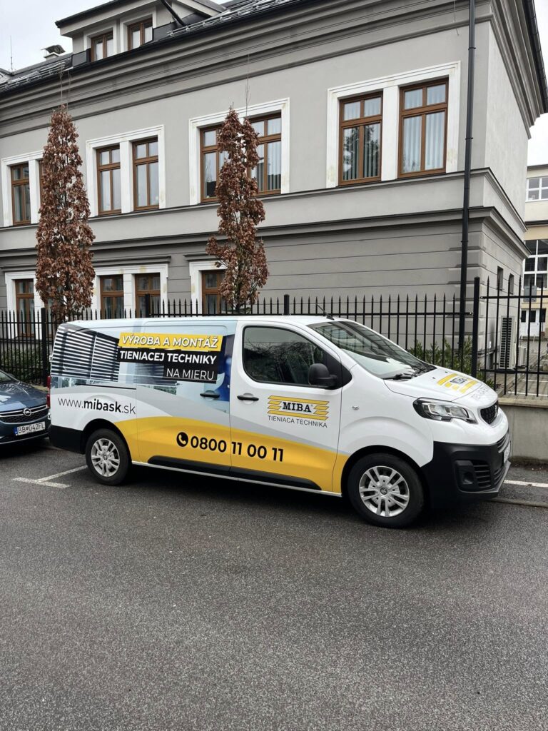 Bočný reklamný polep firemnej dodávky Peugeot